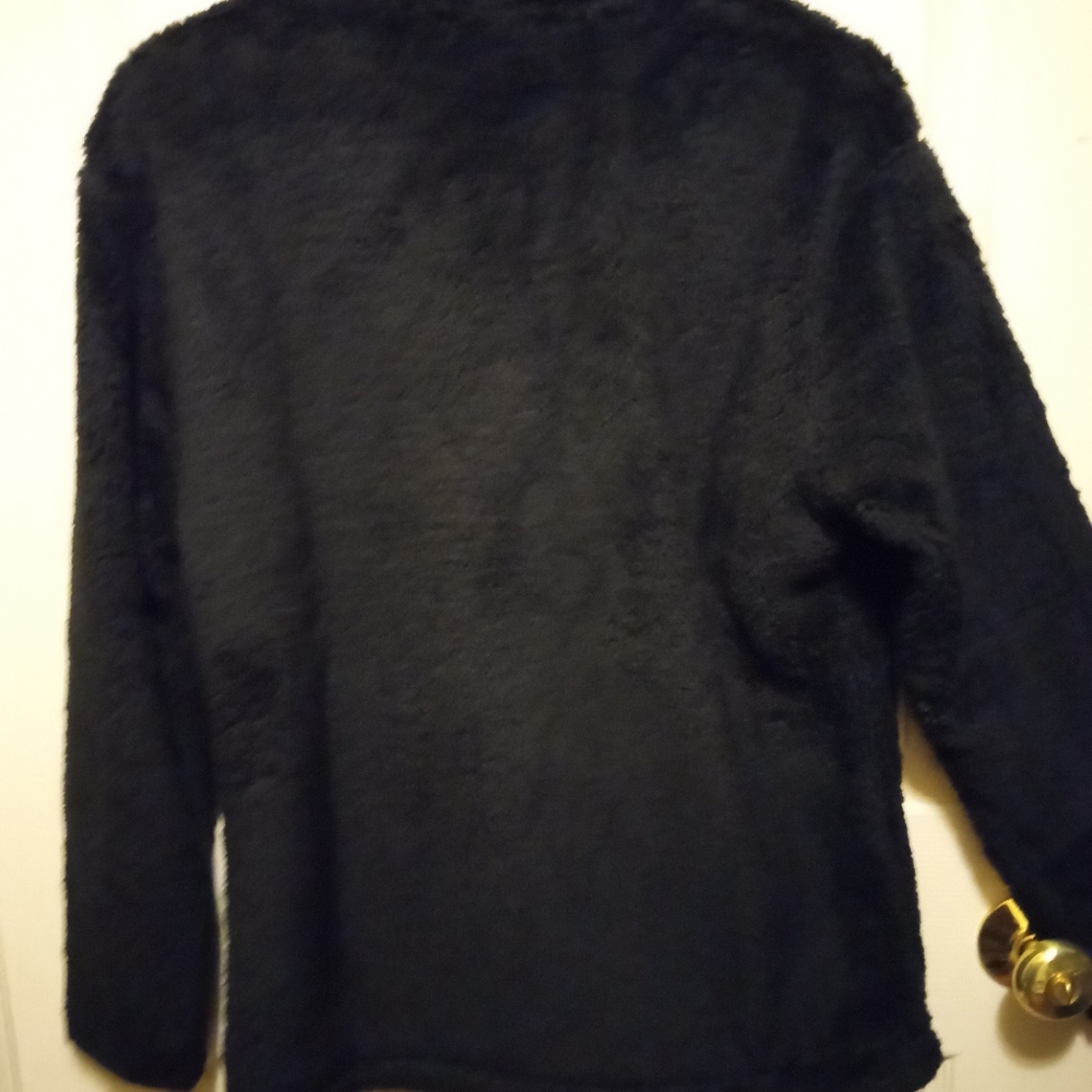 Victoria's Secret PINK Black Pullover Fleece Zip Hoodie Size XS